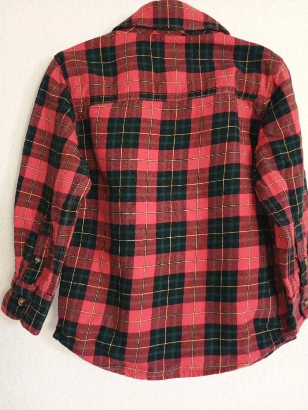 4/$15 Carter's Red Plaid Button Down, 2T